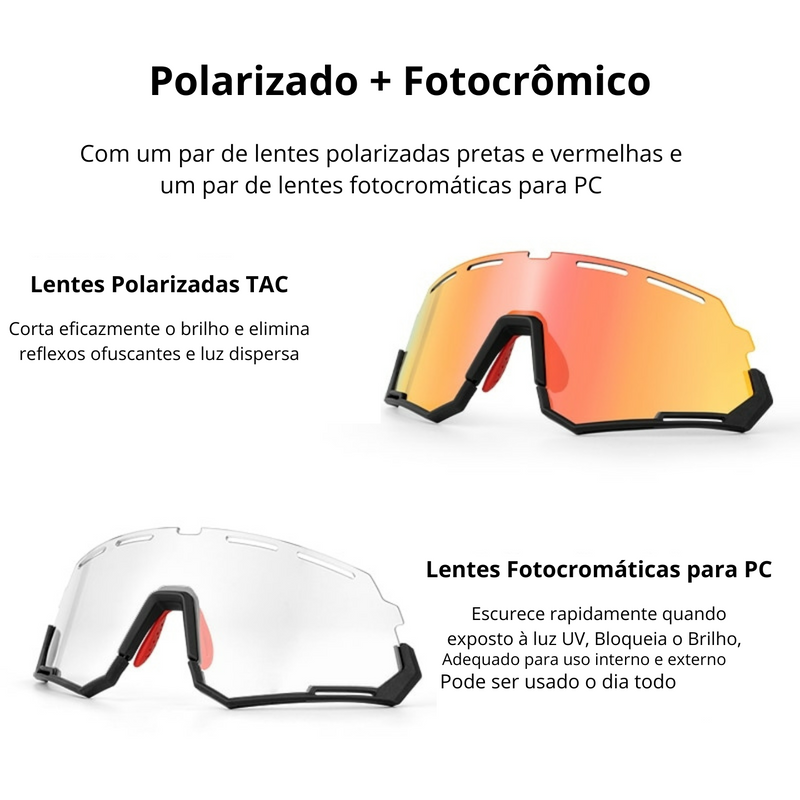 Óculos de Ciclismo 2 lentes Rockbros Modelo DoubleVision