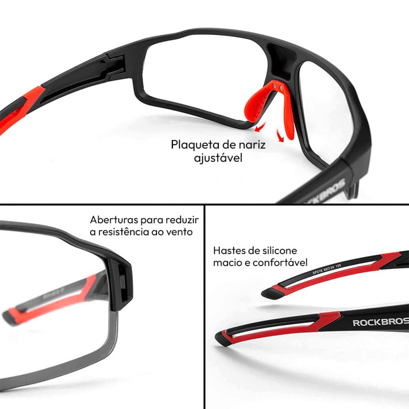 Óculos de Ciclismo Fotocromático Rockbros Modelo EspectroSolar
